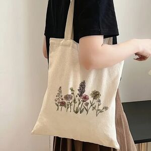WILDFLOWER CANVAS TOTE BAG